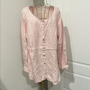 Sigrid Olsen Light Pink Linen Garment
